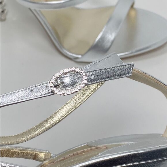 Sophia Webster Rosalind Crystal-Star Heel Metallic Leather Sandals size 39.5 - Picture 10 of 14